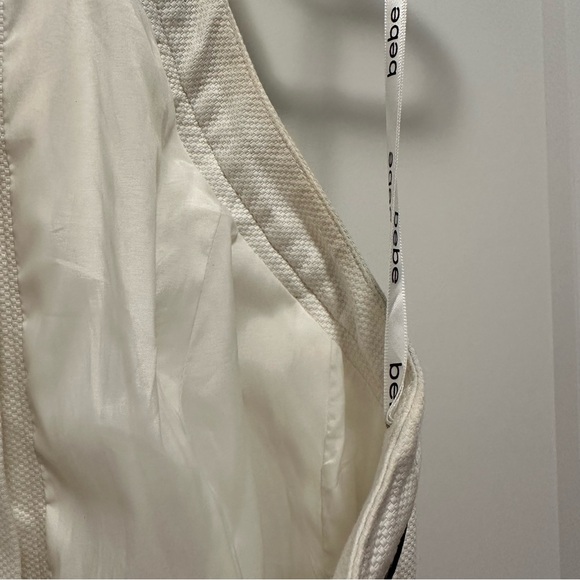 Vintage BeBe y2k tennis halter dress ruffles button front - Picture 3 of 15